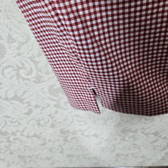 VTG Bill Blass Jeans Cropped Ankle Pants Red White Gingham Retro Cottagecore - Picture 7 of 16